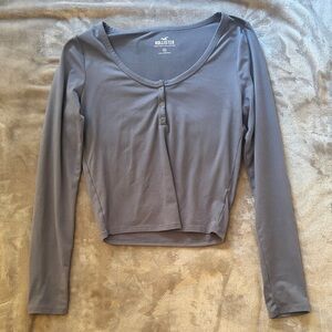 Hollister Women's Slate Long Sleeve Tee